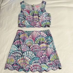 Lilly Pulitzer Seashell Two Piece Set. Size 8